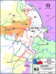 Water Wastewater Master Plans City Of Belton KPA Engineers   City Of Belton Water MP Map 225x300 